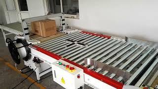 Fully Automatic Strapping Machine,4 Straps Carton Packing Line, 4 Straps Carton Strapping Line