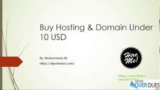 How to buy 1 dollar domain name and Buy Cheap & Reliable Hosting