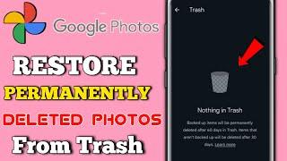 How to recover google photos deleted from trash | How to recover deleted photos from google trash