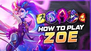 HOW TO PLAY ZOE SEASON 13 | Build & Runes | Season 13 Zoe guide | League of Legends