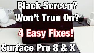 Microsoft Surface Pro 8 & X: Black Screen, Won't Turn On? 4 Easy Fixes!
