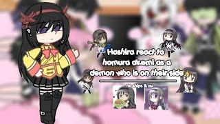 Hashira react to homura akemi as a demon who on their side | og?? | lazy | rushed | no ships