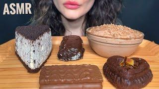 ASMR CHOCOLATE DESSERTS  OREO CAKE MOUSSE MILKA CHOCOLATE EATING SOUNDS MUKBANG (No Talking)먹방