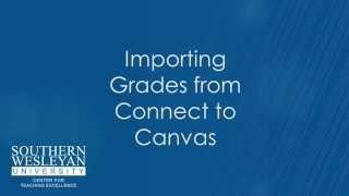 Importing Grades from McGraw Hill Connect to Canvas