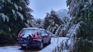 Winter Car Camping in the Snow