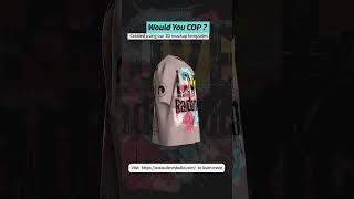 3D design created using our 3D mockup template  #3dmockup #tshirtdesign #fashiondesign #3danimation