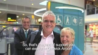 Mobility assistance at Gatwick Airport (subtitled)