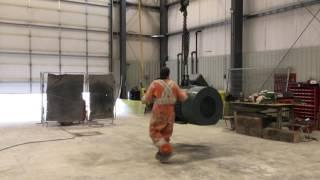 Training on moving large objects