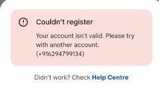Couldn't Register Your Account isn't Valid | Please try Another Account | Gpay Bank Account Not Add
