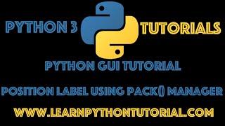 Python GUI Tutorial: How to use pack geometry manager