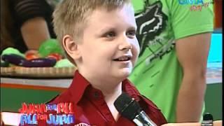 Tagalog speaking 10-yr old American boy on Eat Bulaga