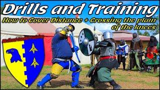 SCA Heavy Combat Practice - Drills & Training - How to Cover Distance + Crossing Plain of the Knees