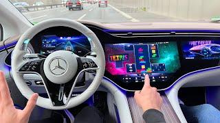 2023 NEW AUTONOMOUS Mercedes DRIVE?! Level 3 Autonomous EQS POV Drive! Interior Ambiente Review