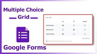 How to add Multiple Choice Grid in Google Forms