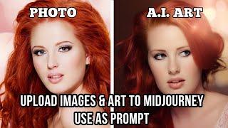 Midjourney V5 - How To Upload A Reference Image Or Art And Use As A Prompt - Detailed Tutorial