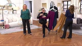 Isaac Mizrahi Live! Timeless Twill Straight Leg Full Length Pants on QVC