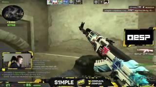 CS:GO - s1mple SILVER PLAY on MM on Mirage