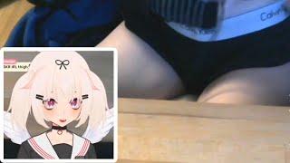 Suko shows her pantsu on stream