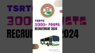 TSRTC recruitment 2024 #tsrtc #rtc #telangana #workfromhome #jobs #governmentjobs #jobstelugu247