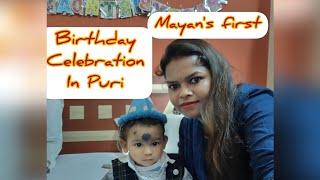 mayan's first birthday celebration in Puri 