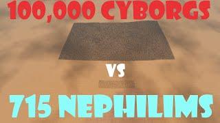 100,000 Cyborg Ninjas vs 715 Nephilims (New Unit) | Ultimate Epic Battle Simulator 2