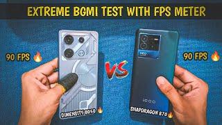 INFINIX GT 10 PRO VS IQOO NEO 6 90 FPS BGMI TEST WITH FPS METER | SHOCKING RESULT |BATTERY |HEATING