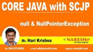 NULL & NullPointerException | Java Tutorial   | By Mr.Hari Krishna