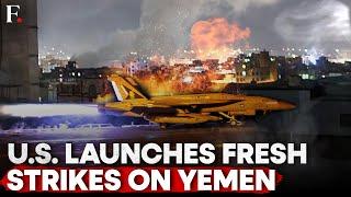 Houthis Say US Launched Fresh Strikes On Hodeidah Airport | Subscribe To Firstpost | N18G