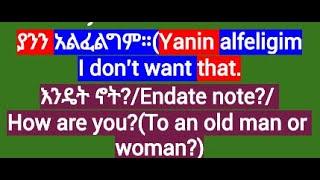 Amharic Phrases For Beginners/ Easy Amharic Lesson/Learn Amharic/Amharic Language/አማርኛ-እንግሊዝኛ