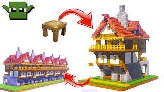 Minecraft Medieval Row House Tutorial (EASY 5X5 BUILDING SYSTEM)