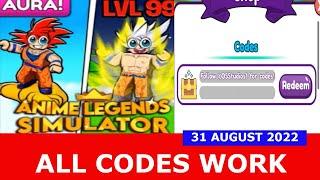 *ALL CODES WORK* [NEW AURAS!] Anime Legends Simulator ROBLOX | 31 AUGUST 2022