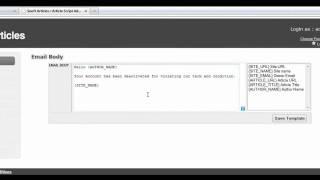 Article Directory Script - How To Set Up Email Templates
