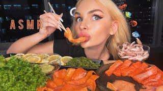 АСМР ИТИНГ СЕМГА ASMR SALMON EATING SHOW Mukbang / Мукбанг / 먹방 , 연어