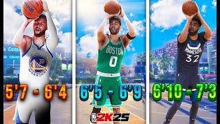 BEST JUMPSHOTS FOR EVERY BUILD IN NBA 2K25! Best Small Guard! Best Tall Guard! Best Big Man!