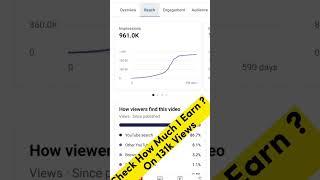 Check How Much I Earn? On 131k Views? #earning #youtubepayment #adsense #payment #shorts #viral