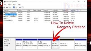 How To Delete Healthy / Recovery Partition Windows 10/11