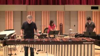 Rounders for solo marimba and percussion trio by Michael Burritt