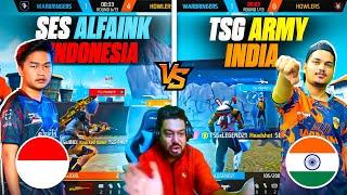 INDONESIA VS INDIA | TSG & SES ALFAINK | Freefire Max | Rocky & Rdx