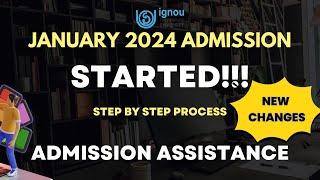 IGNOU January 2024 Admission ന് തുടക്കം | Admission Assistance | Step by Step Process