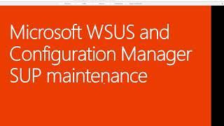 Enable WSUS and SCCM SUP maintenance   Recommended by Microsoft