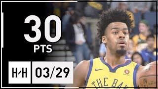 Quinn Cook Full Highlights Bucks vs Warriors (2018.03.29) - 30 Pts, 3 Ast, 4 Reb!