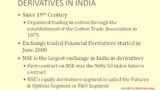 Introduction to Derivatives - P.A.C.E video - NCFM Certification