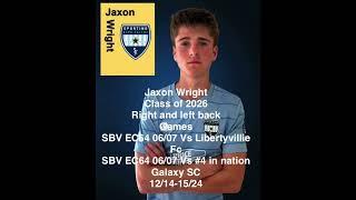 Jaxon Wright 2026|| SBV EC64 )6/07 vs Libertyville and Galaxy