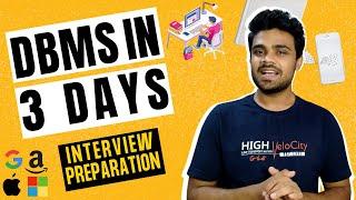 DBMS Roadmap for Placements | Complete DBMS in just 3 Days | All resources #Day 9