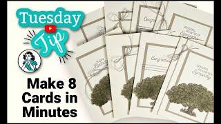 Loveliest Tree: How To Make 8 Cards In Minutes