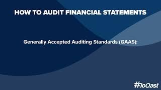 How to audit financial statements | FloQast