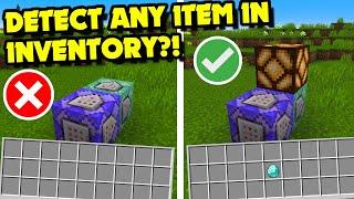 Detect ANY ITEM in Your Inventory Using Command Blocks | Item Detectors (Minecraft Command Blocks)