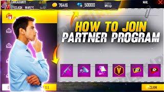 How To Join FREE FIRE PARTNER PROGRAM ️ -Garena free fire