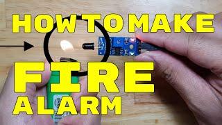 FIRE ALARM DETECTOR CIRCUIT USING FLAME SENSOR AND A SINGLE RELAY - No Arduino