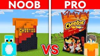 NOOB vs PRO: CHEETO House Build Challenge in Minecraft